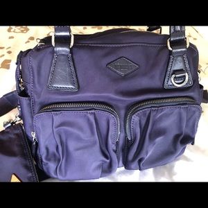 MZ Wallace Dark Purple Roxy w/ detachable strap
